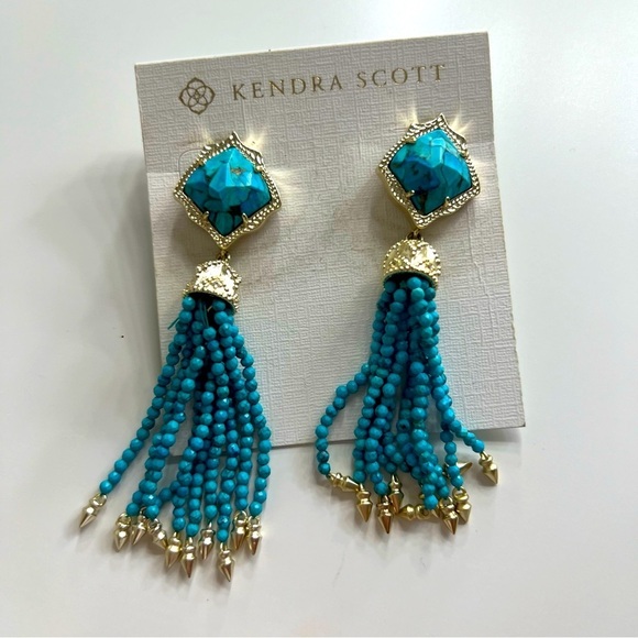 Kendra Scott Jewelry - Kendra Scott Misha Dangle Turquoise Earrings- LIKE NEW!